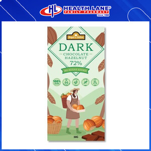 ROYAL DE DOLTON SUGAR FREE DARK CHOCOLATE HAZELNUT 72% (50G)